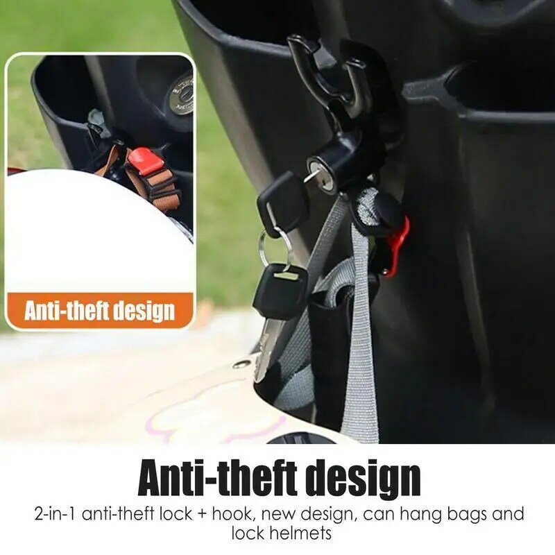 Kunci helm motor Anti Maling, kunci helm sepeda, kunci keamanan Universal, pengencang paduan aluminium untuk sepeda