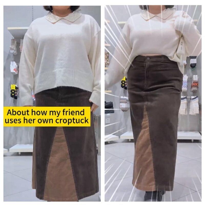 2Piece Belt Sweater Crop Band Crop Band Croptuck For Styling Tops, Shirts & Garments-Boasts Superior Stretchability & Durability