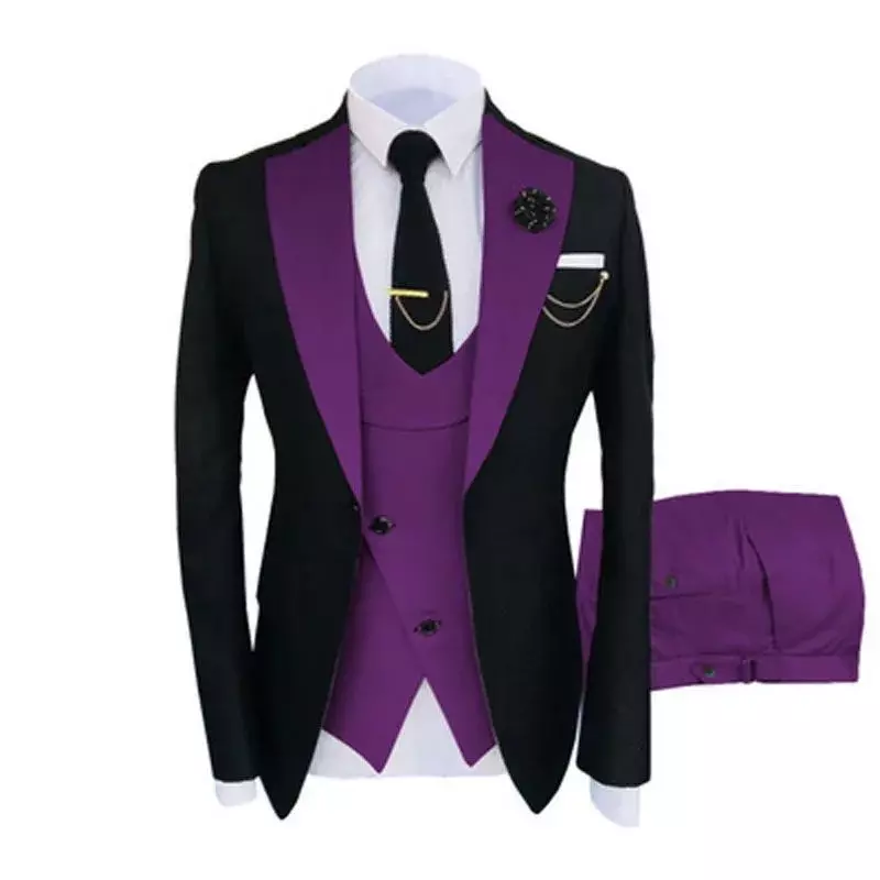 O537New Year groom suit three piece suit men's suit good day
