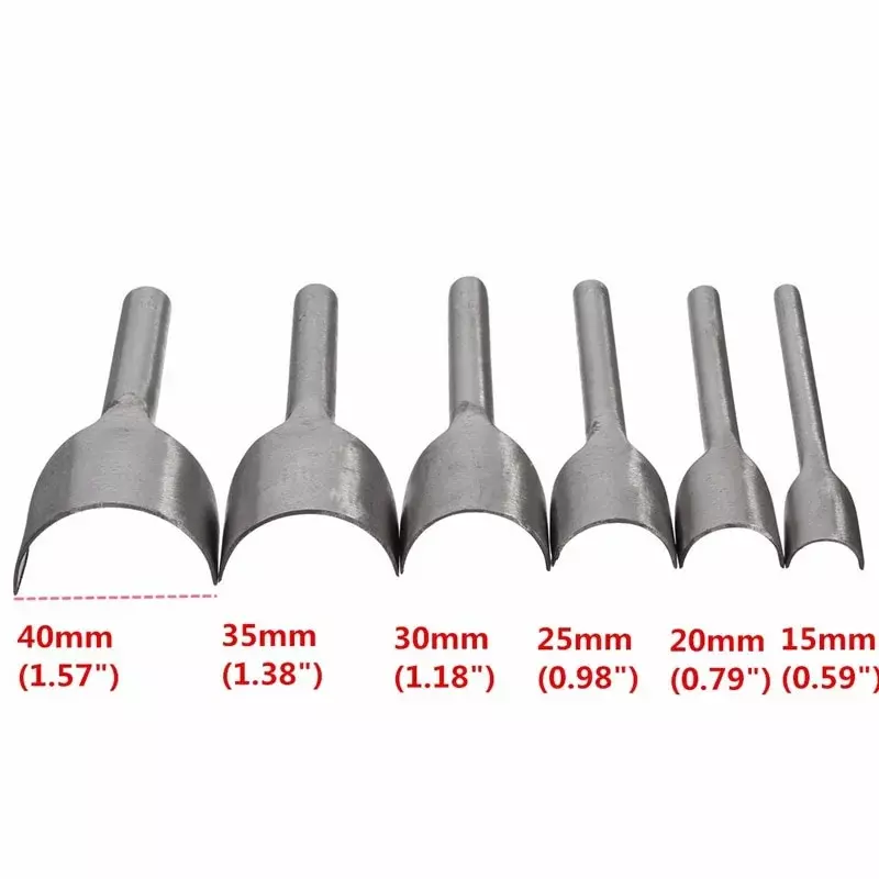 6 sztuk/7 sztuk/10 sztuk skórzane narzędzia rzemieślnicze półokrągłe Cutter dziurkacz ręcznie wykrawania ręcznie