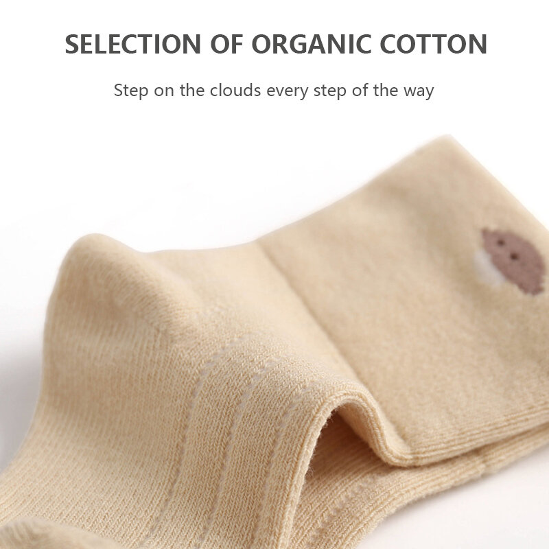 Modamama-Calcetines de algodón para bebé y niña recién nacida, calcetín de tubo corto de Color sólido, de algodón suave, para el suelo