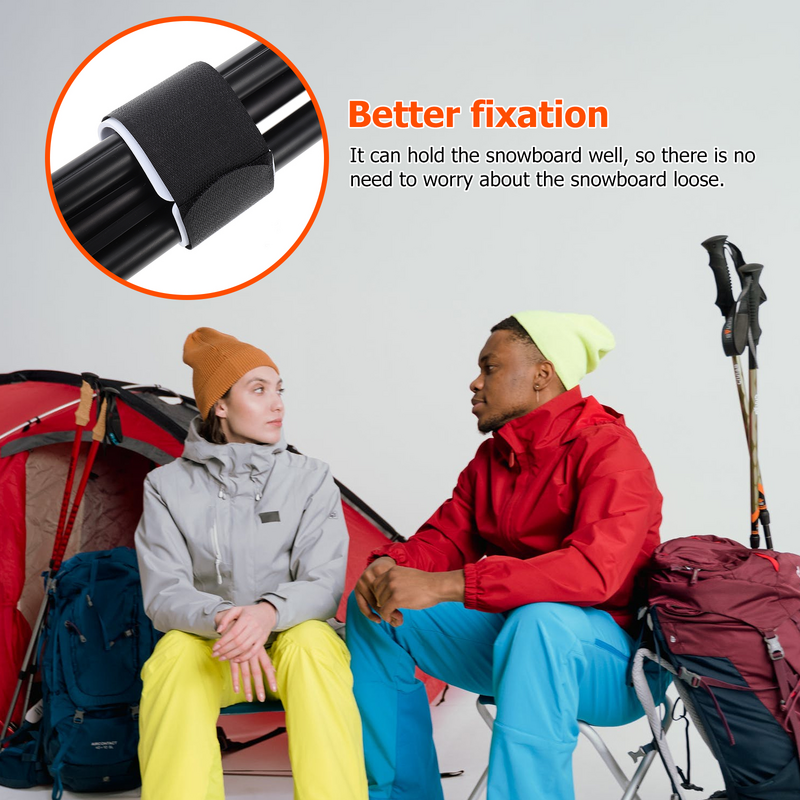 Sci multifunzione cintura di fissaggio slitta Nylon Ski Board Grips cinture per sci cinghie per sci accessori per Snowboard durevoli