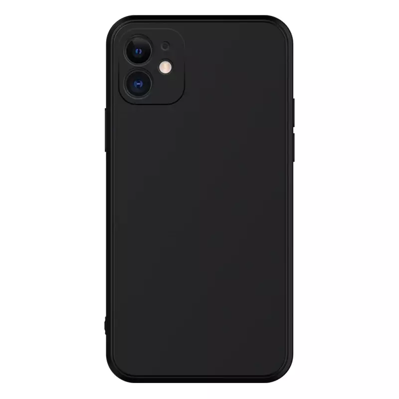 Черный чехол из жидкого силикона для телефона IPhone 13 12 11 14 15 Pro XS Max XR X 8 7 6S 6 Plus SE 2020, мягкая задняя крышка