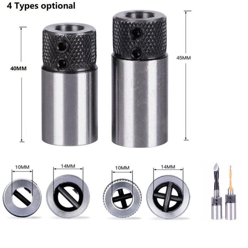 Base Drill Sleeve Silver/black Tungsten Steel Woodworking Drill Row 20x40L/20x45L Cross SleeveClamp For Drilling Machine