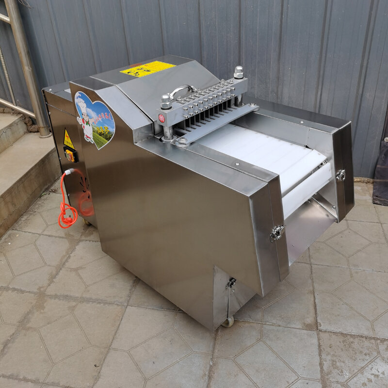 Mesin Pemotong Daging Sapi Beku Otomatis Komersial Mesin Pengiris Kubus Mesin Pemotong Daging Rumah