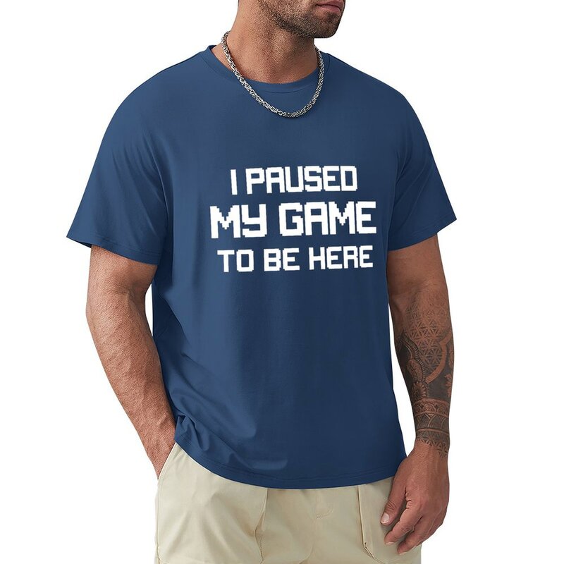 Camiseta de MY GAME TO BE HERE para hombre, ropa personalizada de peso pesado