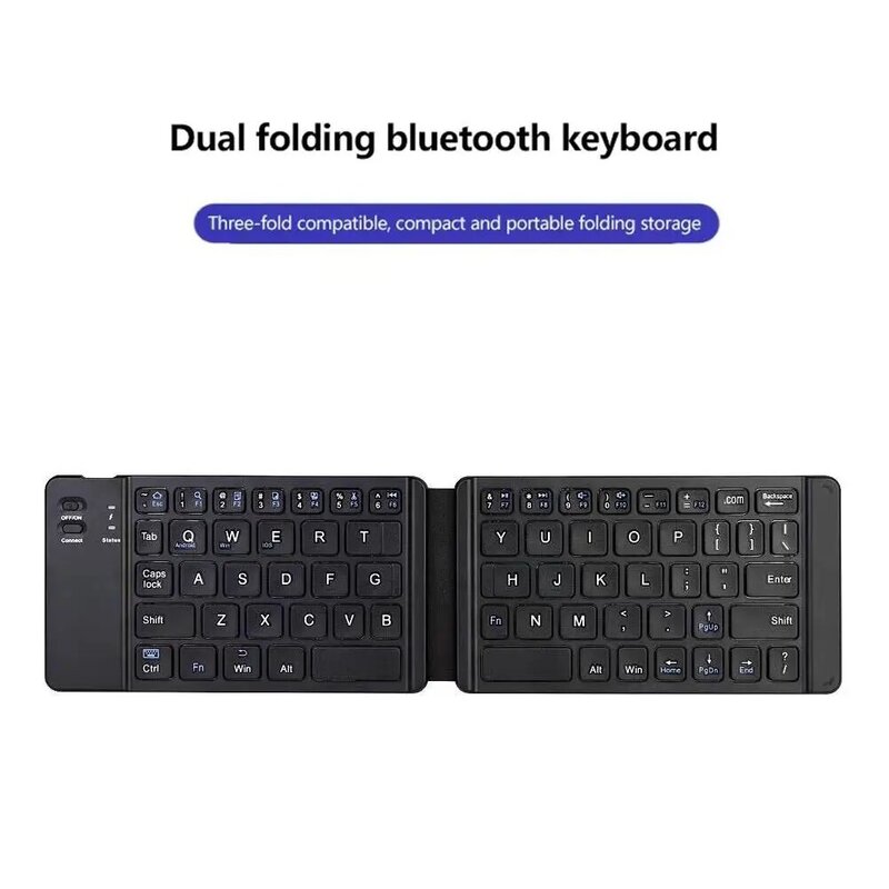 Dobrável sem fio Bluetooth Compatível Mini teclado, BT, Light-Handed, Laptop, Tablet, U3M2