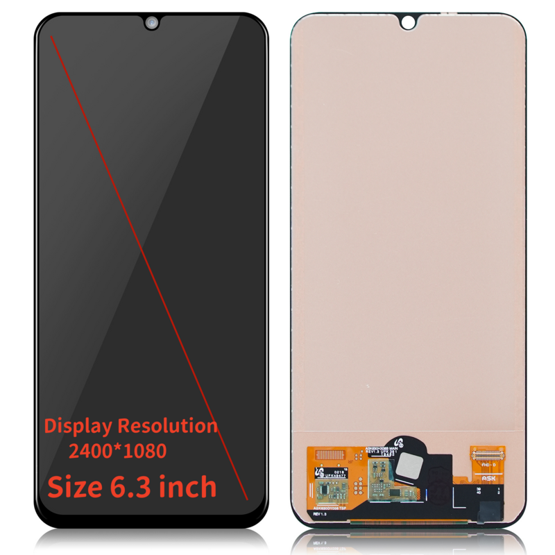 LCD Display Touch Screen Digitizer Assembly para Huawei, Y8p 2020 Global, P Smart S, AQM-L21, Honor 10S