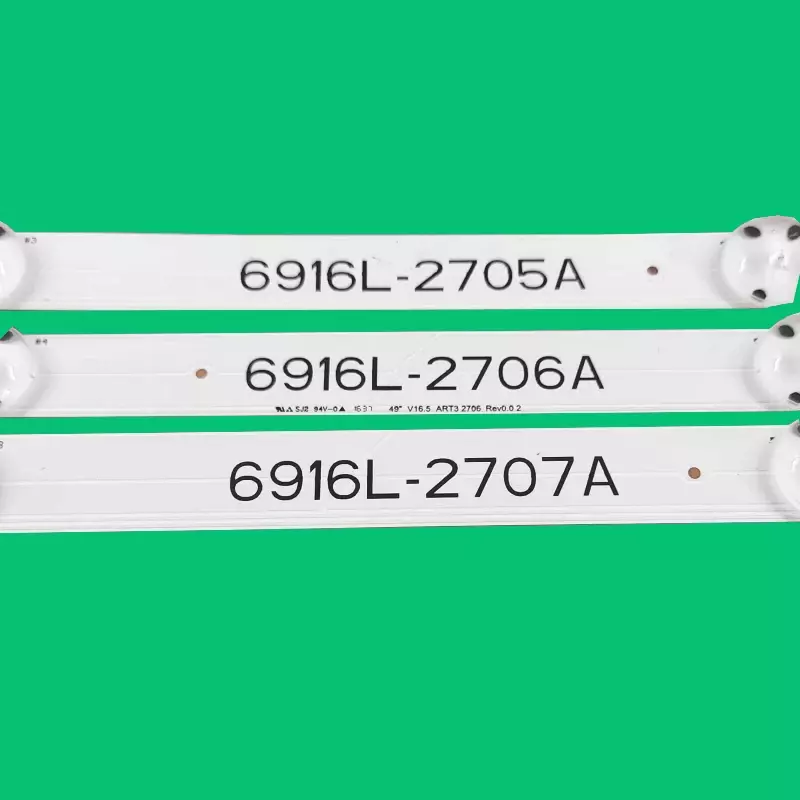 Bande de rétroéclairage LED pour LG, 49UH603V, 49UH620V, LC490DGE, 6916L-2705A, 6916L-2706A, 6916L2707A, 6916L-2708A, 487mm, ensemble de 8 pièces, 49 pouces