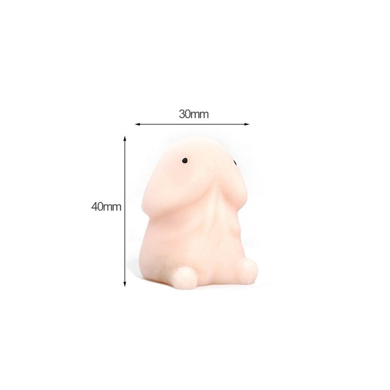 Mainan bentuk kontol Penis Squishy Mini simulasi payudara naik lambat mainan penghilang stres PU dekompresi rileks tekanan mainan hadiah lucu