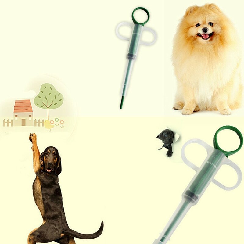 Aplicador alimentador de medicina Universal, tableta de alimentación, aguja para perros y mascotas, tipo de pegatina, dispensador de píldoras
