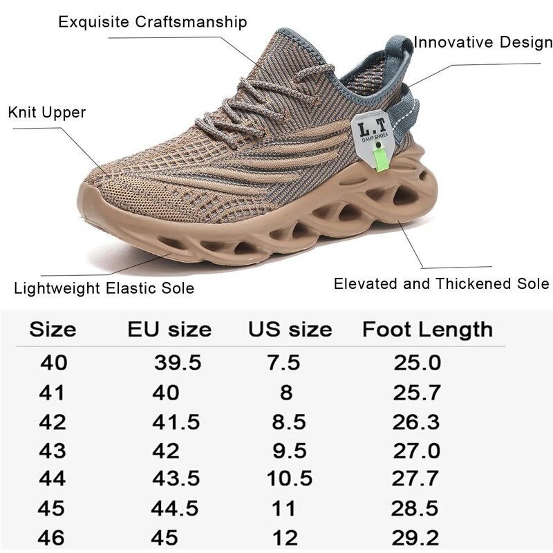 Мужская обувь Обувь для бега для мужчин Увеличьте удобную спортивную обувь Мягкие кроссовки для мужчин Теннисная ходьба