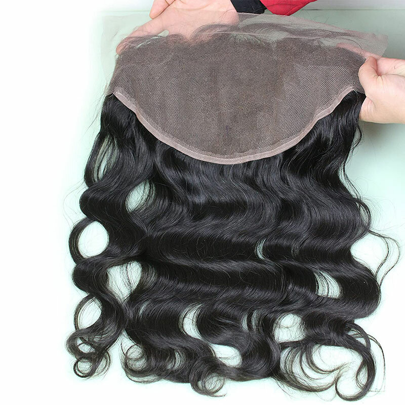 Brazilian Hair Transparent Full Lace Frontals Pre Plucked With Body Wave Ear To Ear 13X6 Lace Frontal Closure Human Hair Pieces