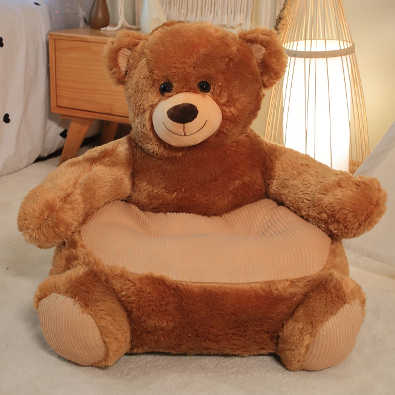 Sofá luxuoso com brinquedo urso para crianças, assento de canto, poltrona, sofá, móveis, poltrona, princesa, príncipe, criança, bebê, boneca, criança