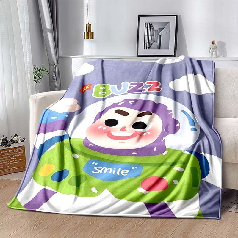 6 Sizes Disney Toy Story Cartoon Print Soft Blanket Fluffy Children and Adults Sofa Plush Bedspread Throw Blanket for Sofa Bed
