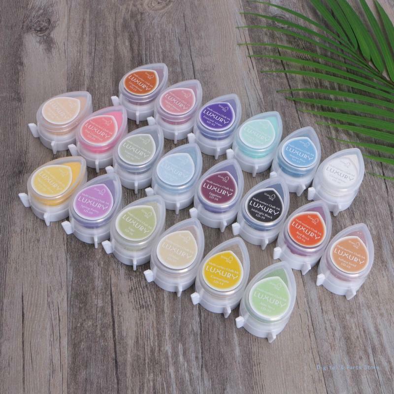 M17F Dew Drop Pad Pigment Oil Based Multi Color DIY Stamps Paper Craft Fabric New