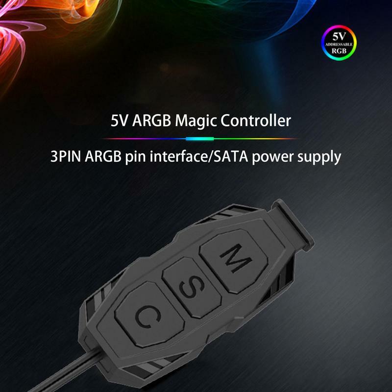 Controller ARGB stabile Controller di illuminazione RGB 5V per LED Light Stable 3 Pin ARGB Controller LED Strip Connector Extension Cable