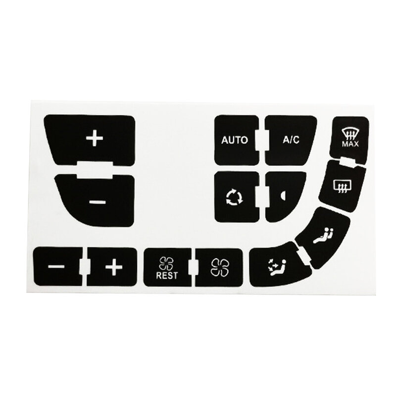 1 Set stiker perbaikan tombol Peeling aus pengontrol iklim AC mobil kondisi udara mobil untuk C4 untuk Grand untuk Picasso