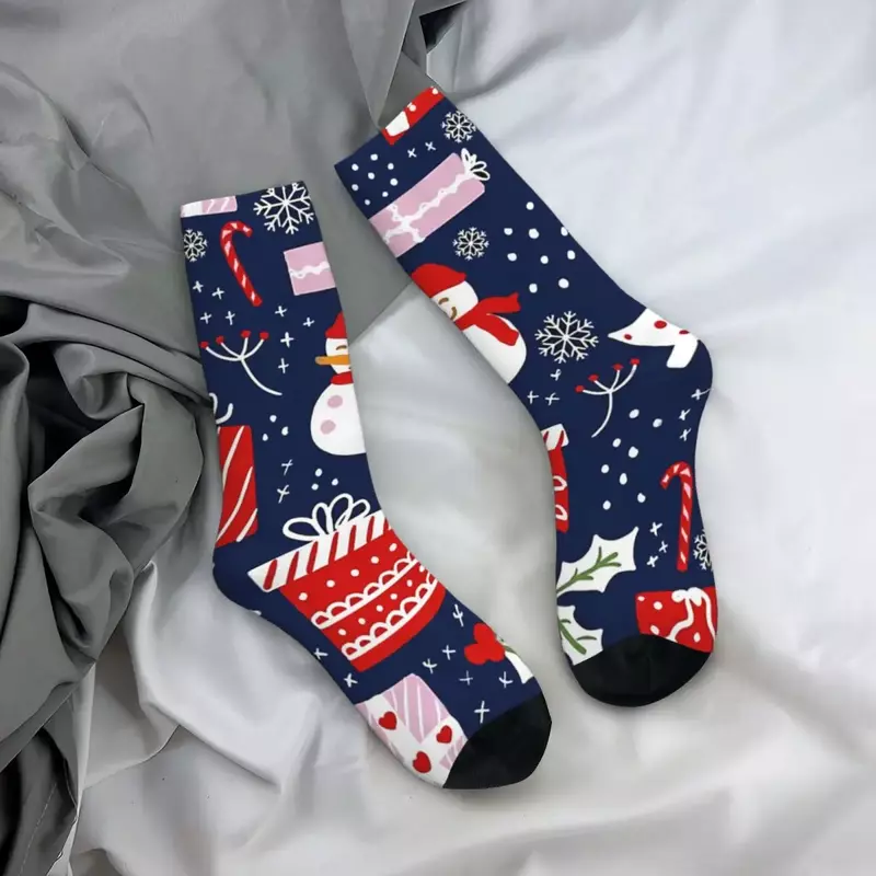 Hip Hop Vintage Winter Crazy Men's Socks Merry Christmas Unisex Harajuku Seamless Printed Novelty Happy Crew Sock Boys Gift