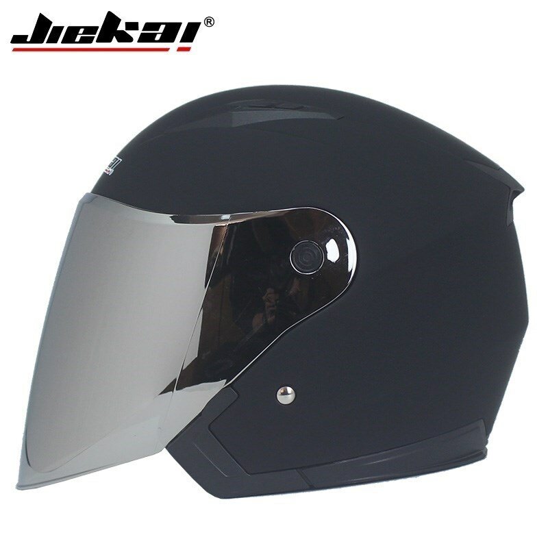 Jieka-정품 오토바이 헬멧, 유니섹스 스쿠터 안전모, 듀얼 렌즈 부착 가능