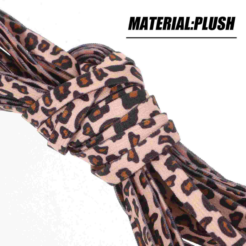 Cadarços duráveis criativos, gravatas elegantes, leopardo, 2 pares