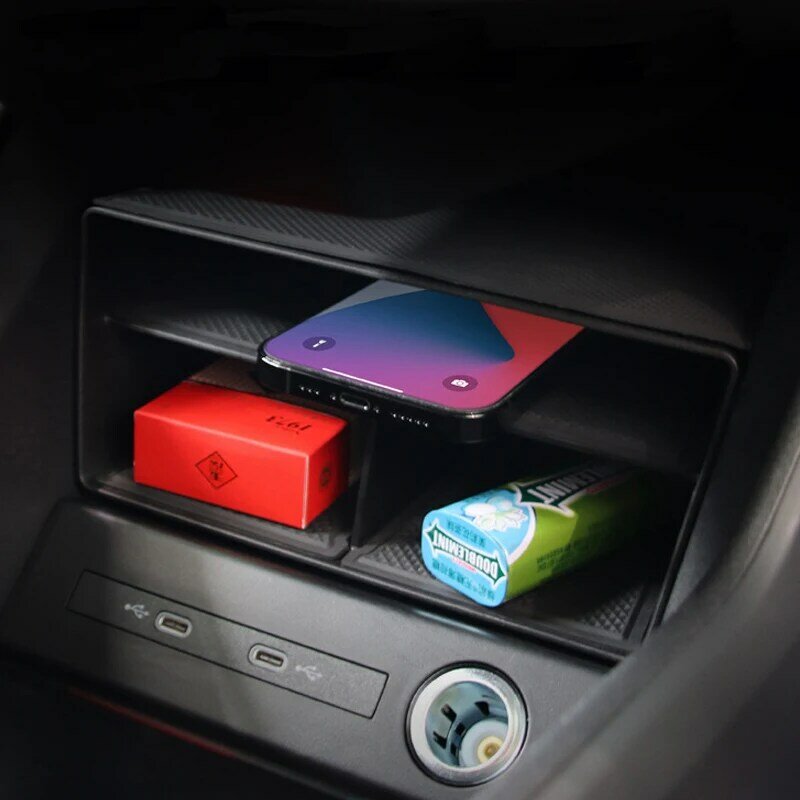 Per Audi Q4/Q5 E-Tron 2022 + Organizer per interni scatola di immagazzinaggio bracciolo Console centrale Tidy Stowing accessori Auto