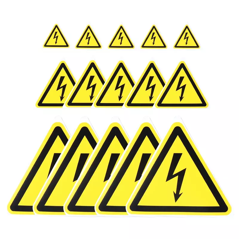 Promotion 5Pcs Car Sticker Decal Vinyl Car Bike Bumper Electric Warning Danger Sign 25mm 50mm 100mm PVC Danger Notice