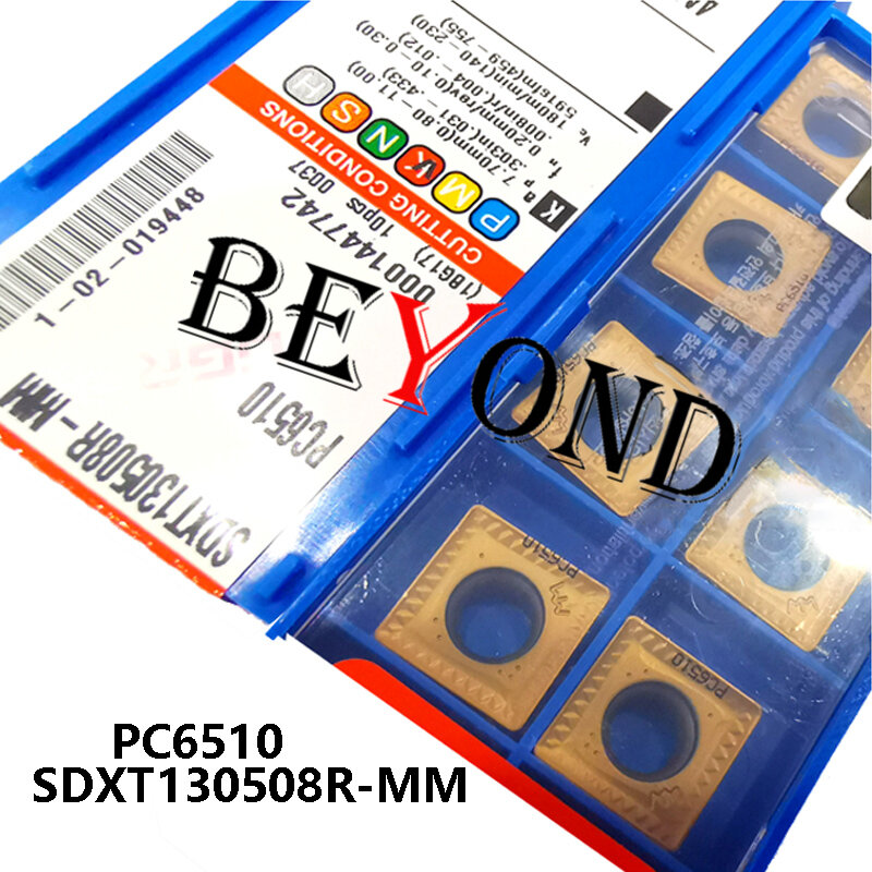 SDXT130508R-MM PC6510 100% cortador de fresado Original procesamiento de hierro fundido SDXT 130508 SDXT130508 10 unids/caja insertos de carburo CNC