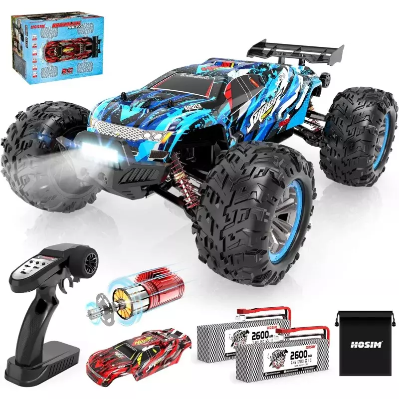 Brushless RC cars, 1:10 68 kmh high speed remote control car for adults boys, 4x4 all terrains waterproof