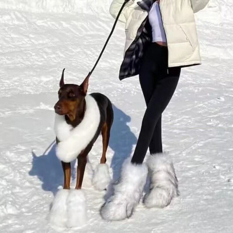 Y2g sepatu bot salju, sepatu bot bulu hangat musim dingin