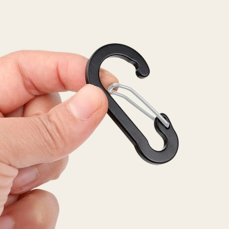 6PCS Outdoor Camping Mountaineering Buckle Multi Functional Quick Hanging Stainless Steel Spring Buckle Safety Buckle