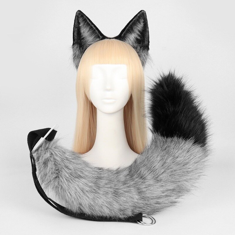 Animal Fox Cute Plush Headdress Party Club Charming Foxes Tail Halloween Christmas Cosplay Accessories
