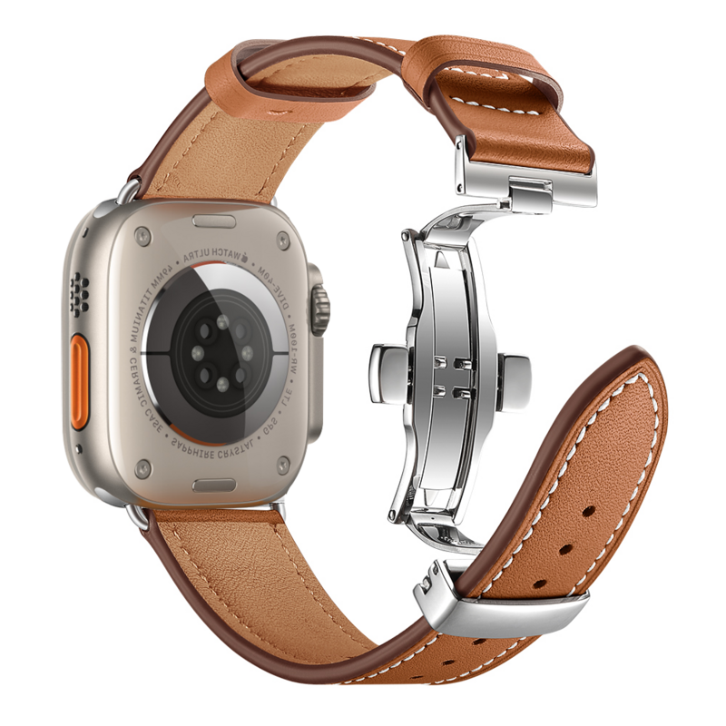 หนังสำหรับสายคาด Apple Watch 45มม.44มม.49มม.40มม.41มม.45มม.สร้อยข้อมือเข็มขัด Correa iwatch Serie 3 5 6 SE 7 8