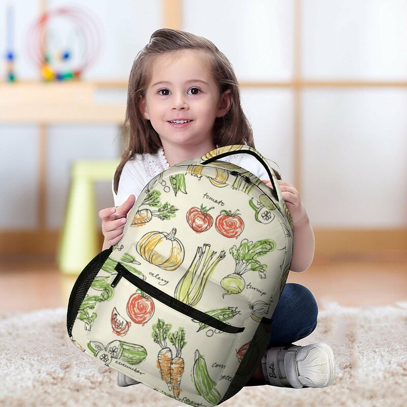 野菜のバックパック,子供のための漫画のランドセル,大容量バッグ