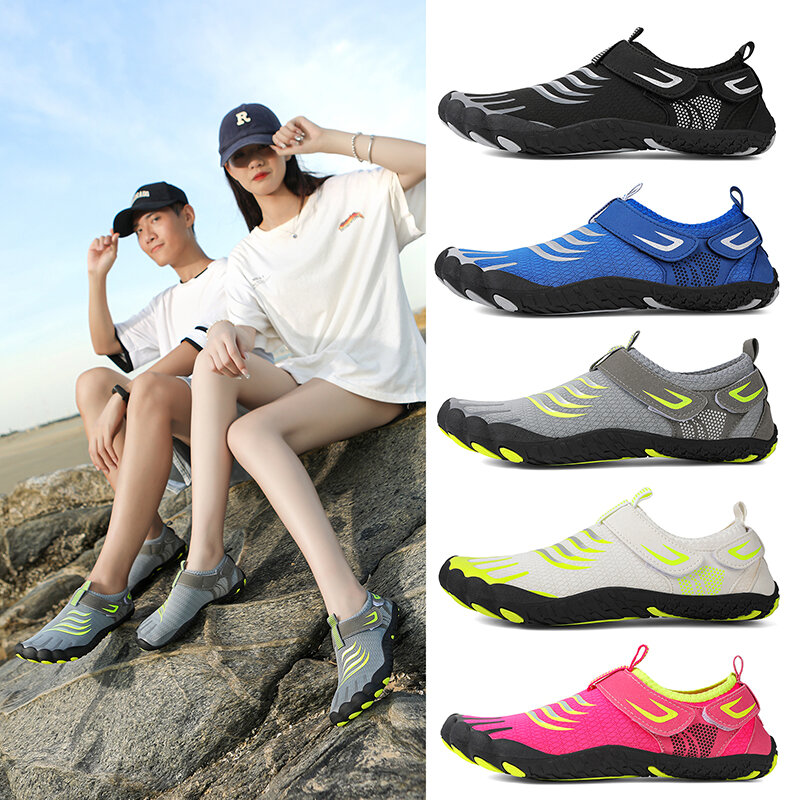 Zapatos de agua para hombre y mujer, calzado deportivo de secado rápido, sin cordones, para buceo, Surf y caminar