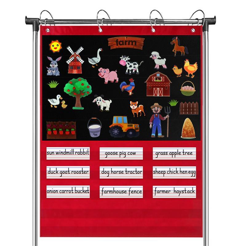 Standard Pocket Chart Classroom Pocket Chart With 15 Dry Erase Cards Classroom Pocket Chart For Story Telling Activities