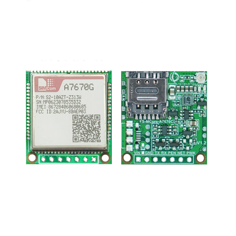 SIMCOM A7670G LTE Cat1 Module Core Board LTE-FDD B1/B2/B3/B4/B5/B7/B8/B12/B13/B18/B19/B20/B25/B26/B28/B66/B38/B39/B40/B41