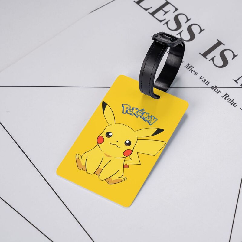 Пользовательские ярлыки для багажа Pokemon Pikachu, индивидуальные ярлыки для багажа, личная Обложка, ярлык для удостоверения личности