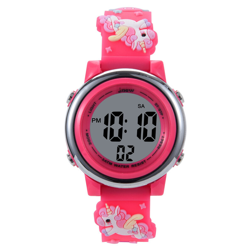 นาฬิกาอัจฉริยะสำหรับเด็ก CE105 Jam Tangan elektronik LED การ์ตูน30ม. กันน้ำนาฬิกาปลุกเรืองแสงนาฬิกาสปอร์ตของขวัญเด็กหญิงเด็กชาย