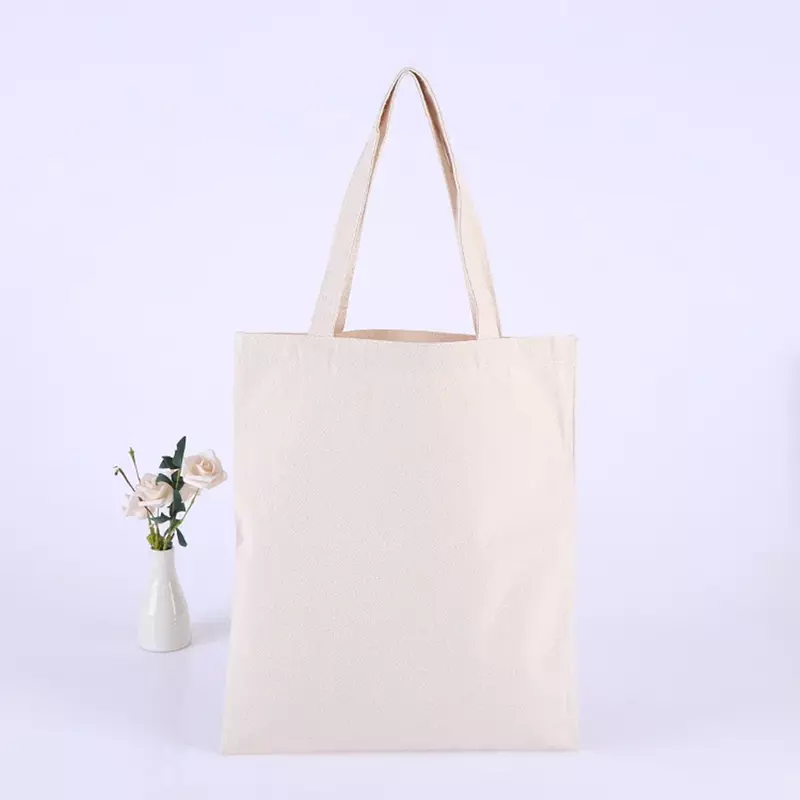 BBA167 borse in cotone naturale, borse in cotone tinta unita, borse a tracolla in cotone, stampa Logo di dimensioni personalizzate accetta
