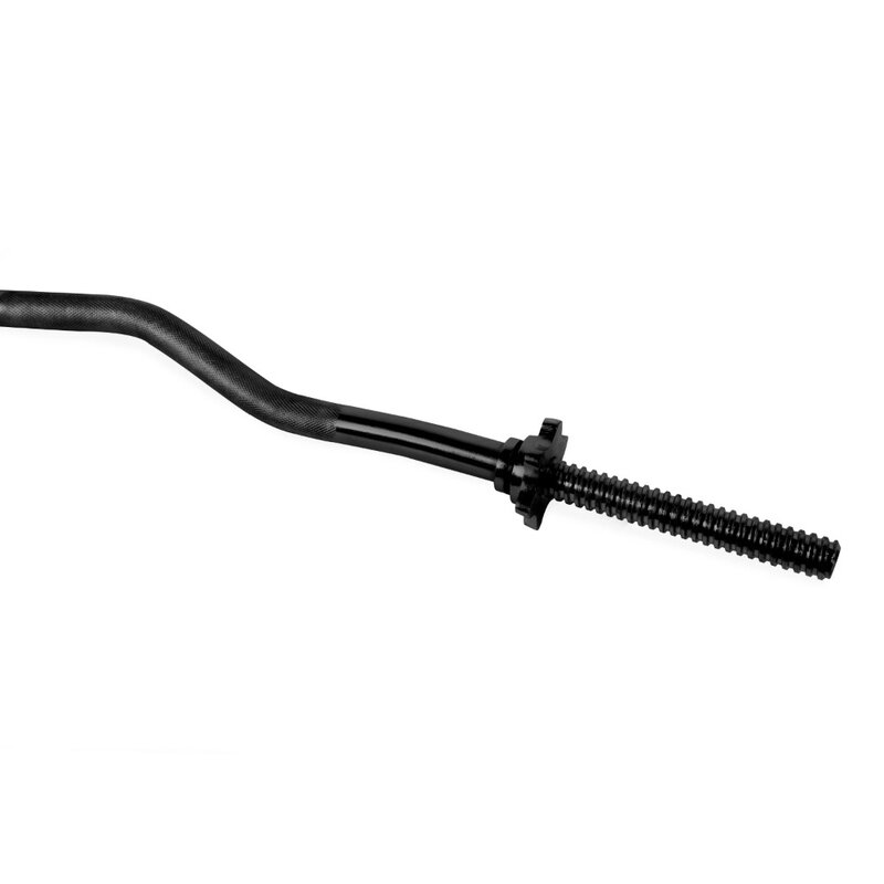 CAP Barbell Standard Threaded Solid Easy Curl Bar, 47-Inch, Black
