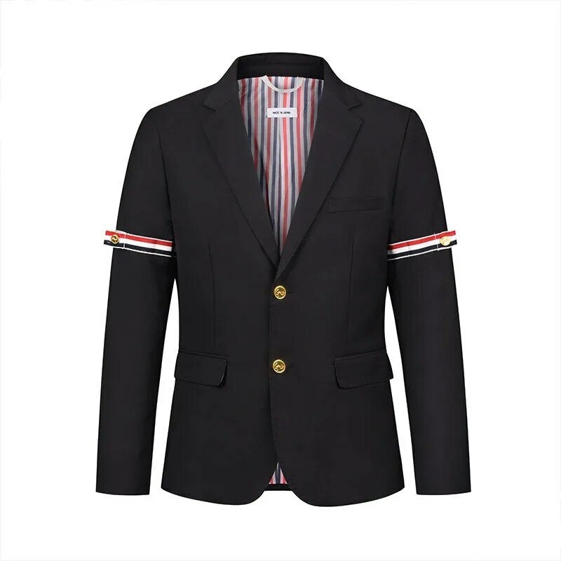 10020-T-Trendy men in Europe and the tide trend Customized suit men's tide hip hop Korean version of the summer
