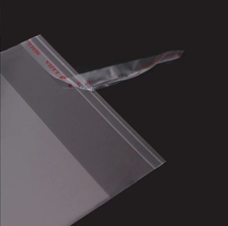 Прозрачный пакет для уплотнения, 100 шт., 14x20 см, прозрачные самоклеящиеся полиэтиленовые пакеты