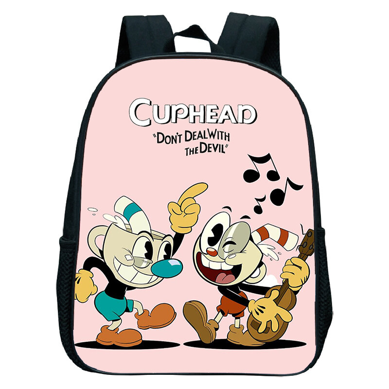 Cuphead-Sacs d'école College de dessin animé pour enfants, sacs à dos de maternelle pour garçons et filles, sac à dos Anime, petit cartable, sac à dos étanche, cadeau