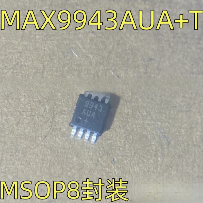 정밀 증폭기 MSOP-8, 포장 품질 보증, MAX9943AUA + T 스크린 인쇄, 9943AUA +, 10 개