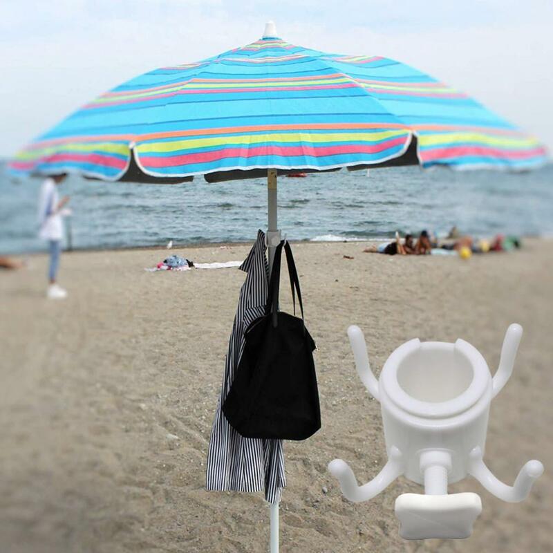 Appendiabiti per ombrellone leggero gancio per ombrellone in plastica salvaspazio pratico gancio per ombrellone da spiaggia asciugamani per unghie borse appendiabiti per cappelli