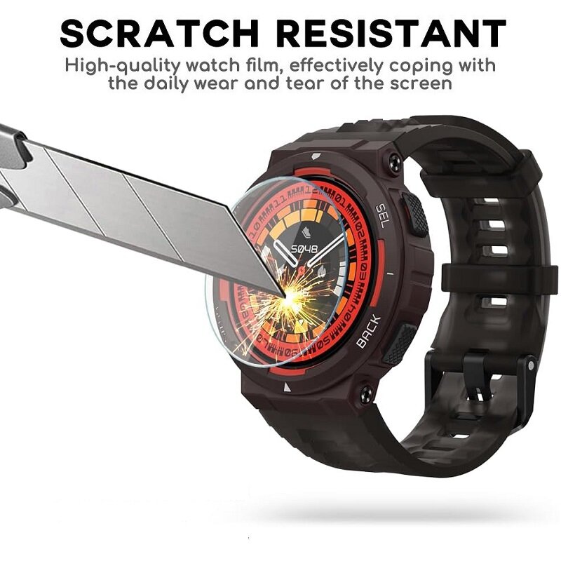 5 Stuks Smart Watch Screen Protector Voor Amazfit Actieve Rand Gehard Glas Anti-Scratch Hd Clear Beschermende Film
