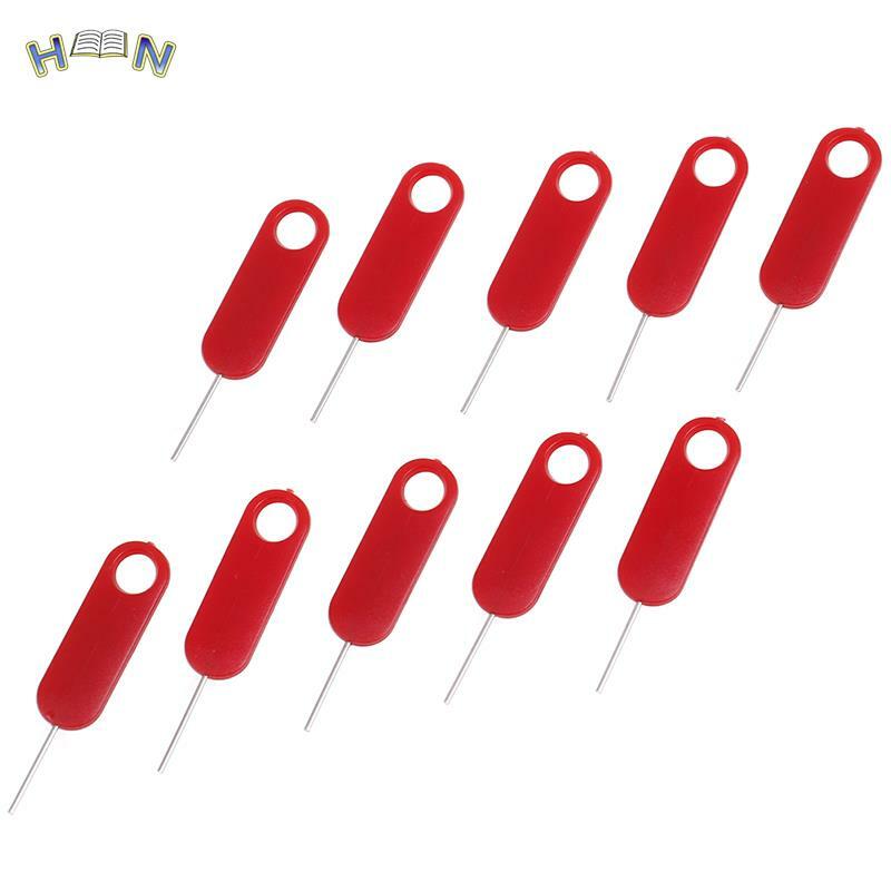 10pcs Sim Card Tray Removal Eject Pin Key Tool Stainless Steel Needle For iPhone/iPad For Samsung Instrument Parts Accessories