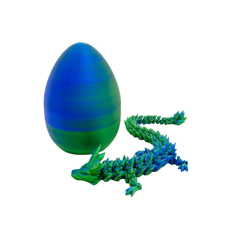 クリスタルドラゴンジョイントアクティビティ、卵とドラゴンジョイント、装飾恐竜型、3D印刷、より速いギフト
