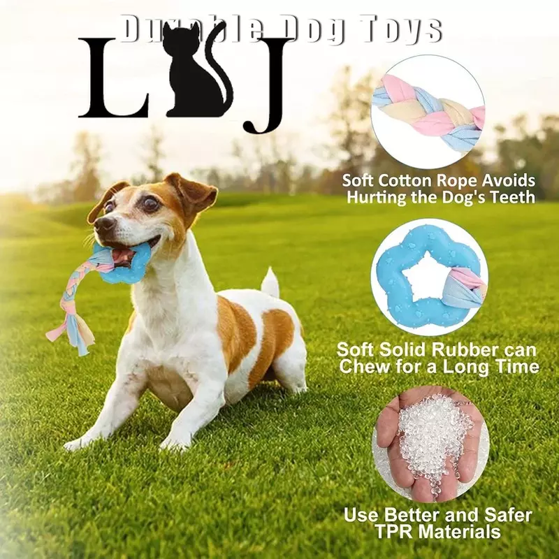 كلب لعبة الكرة المولي نظيفة الأسنان ل كلب صغير جرو التسنين مضغ اللعب الكلب الملحقات لطيف جرو حبل اللعب 1 قطعة